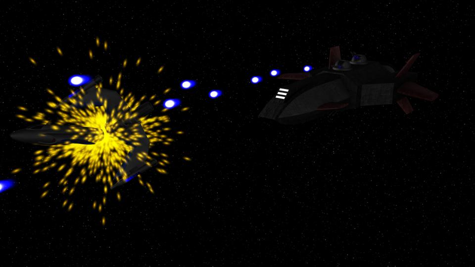 Although more powerful than a Kestrel, the Rebel Destroyer was still a freighter by heart. One alone could rarely match a Confederate Frigate, usually two had to team up to best one. That gave the Rebels a serious disadvantage in battle.