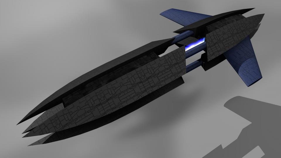 The Crescent Warship was smaller and more maneuverable than warships of more primitive races. It also was significantly more powerful. Carrying Crescent Fighters, phase turrets and seeker drones, the only species it was at a disadvantage against were the Voinians, as it had a hard time penetrating the thick Voinian armor.
