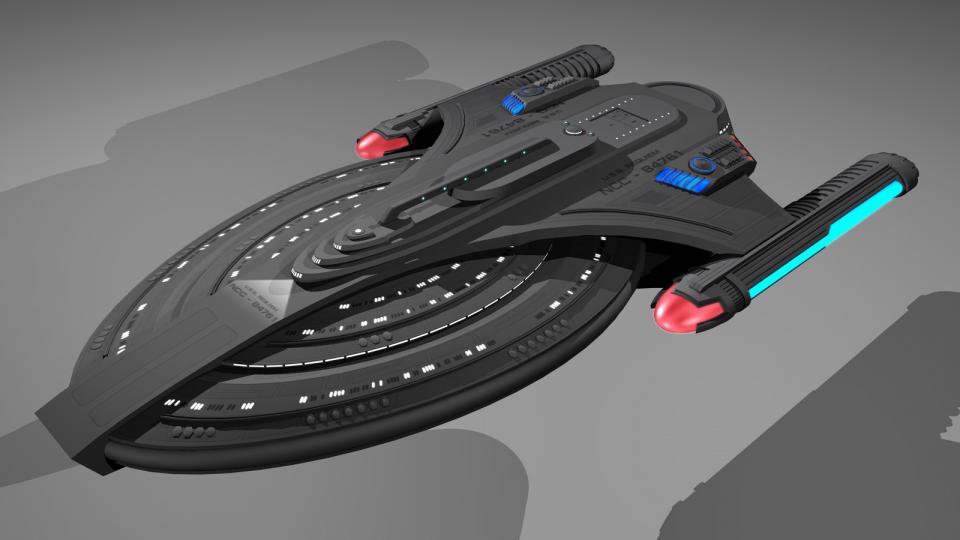 The Monsoon-class was the first StarTrek ship I created. It was designed for long-term missions in space and is even larger than a Sovereign-class. Created May 2009